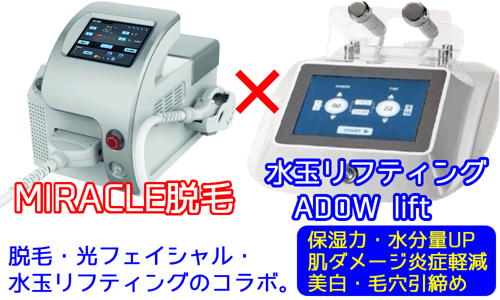 ミラクル脱毛機+水玉リフティング高密度超音波セット割引価格