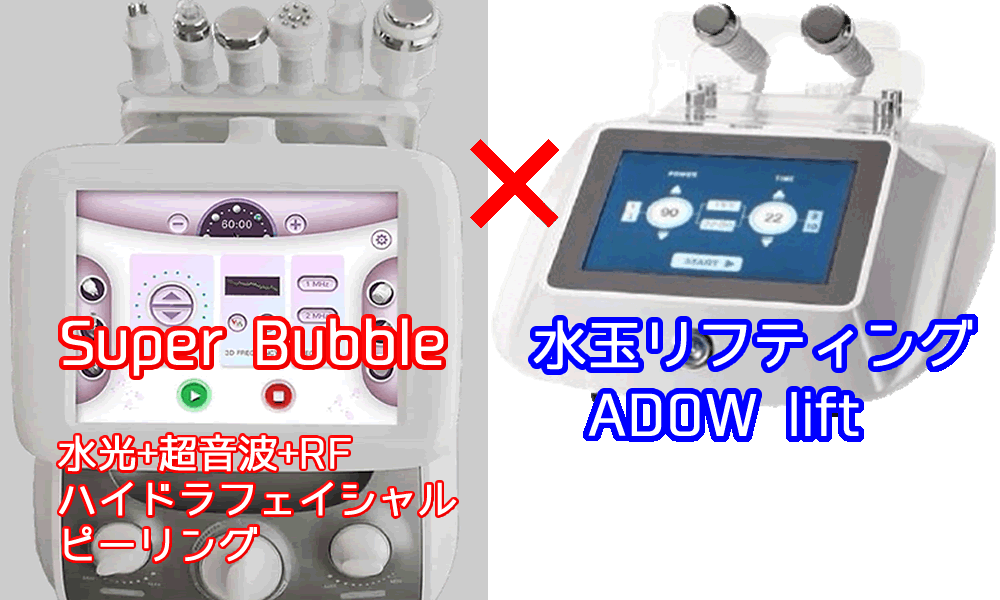 ADOW lift水玉リフティング+スーパーバブル 5機能フェイシャル セット割引価格